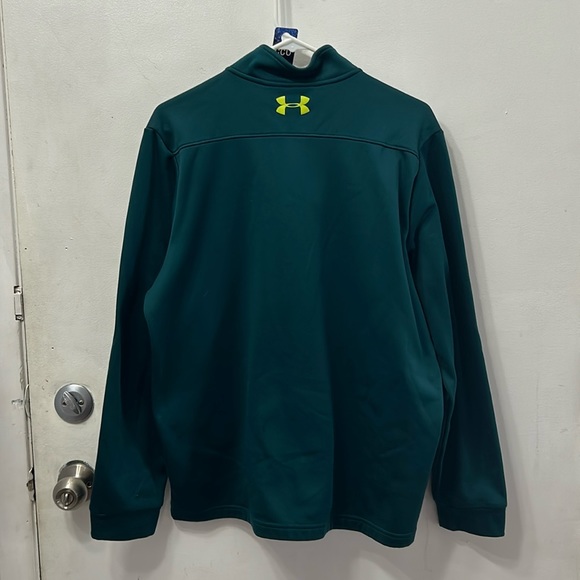 Under Armor teal & neon yellow jacket size Large - Picture 2 of 4